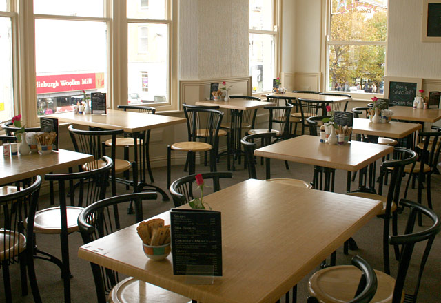 Upstairs at St Marys Coffee Shop in Paignton town centre